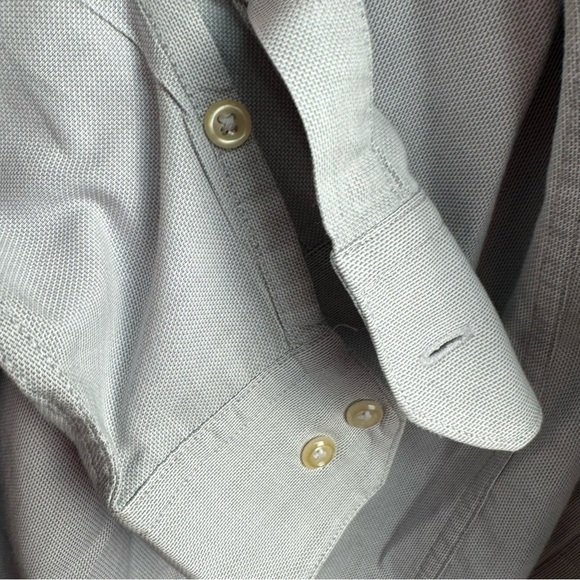Alfani Men's Fitted Dress Shirt Button Front Button Up Gray Size Large 16 - Picture 6 of 8